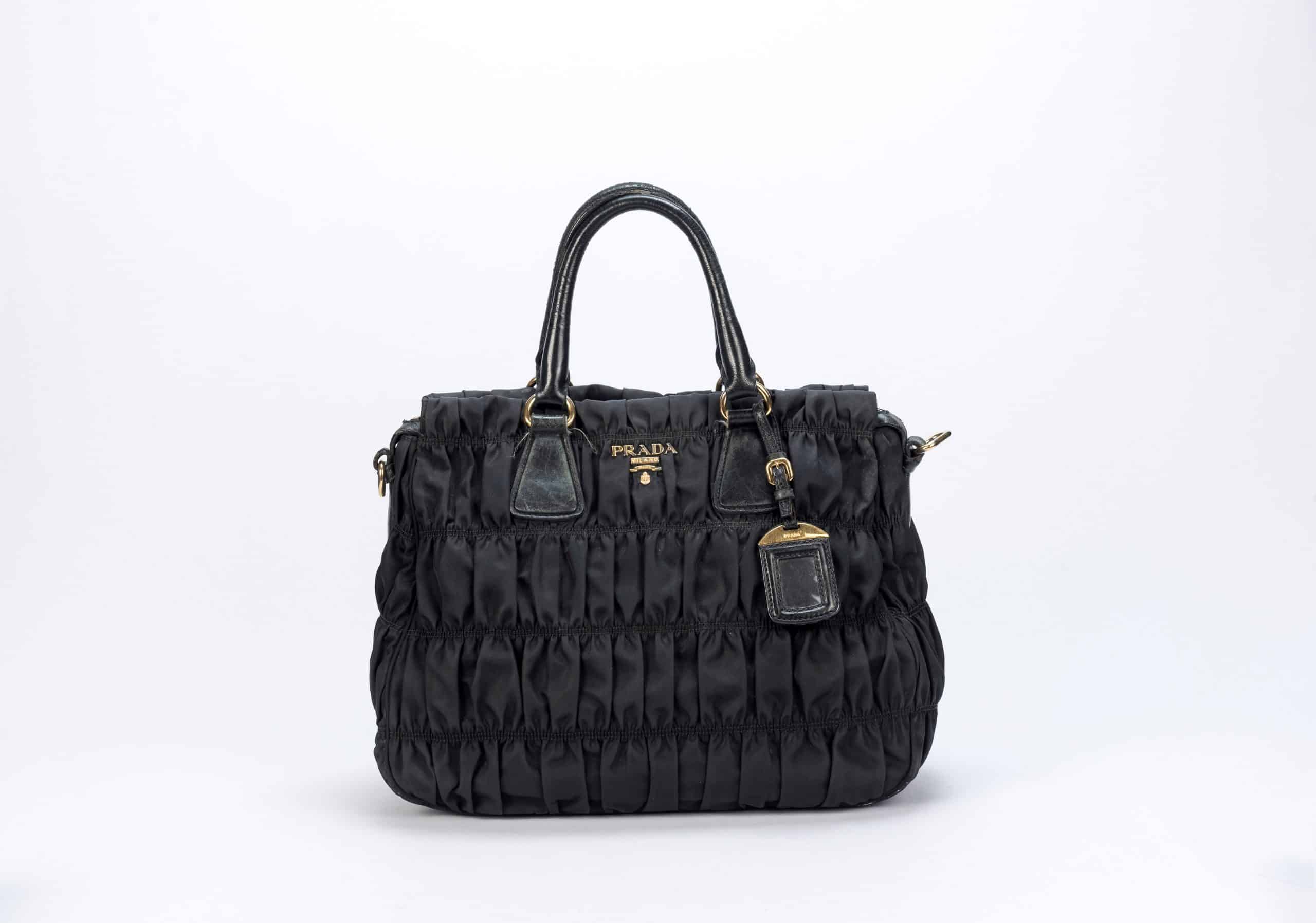 Prada Black Tessuto Gaufre Nylon Tote Bag | Fashion Boulevard