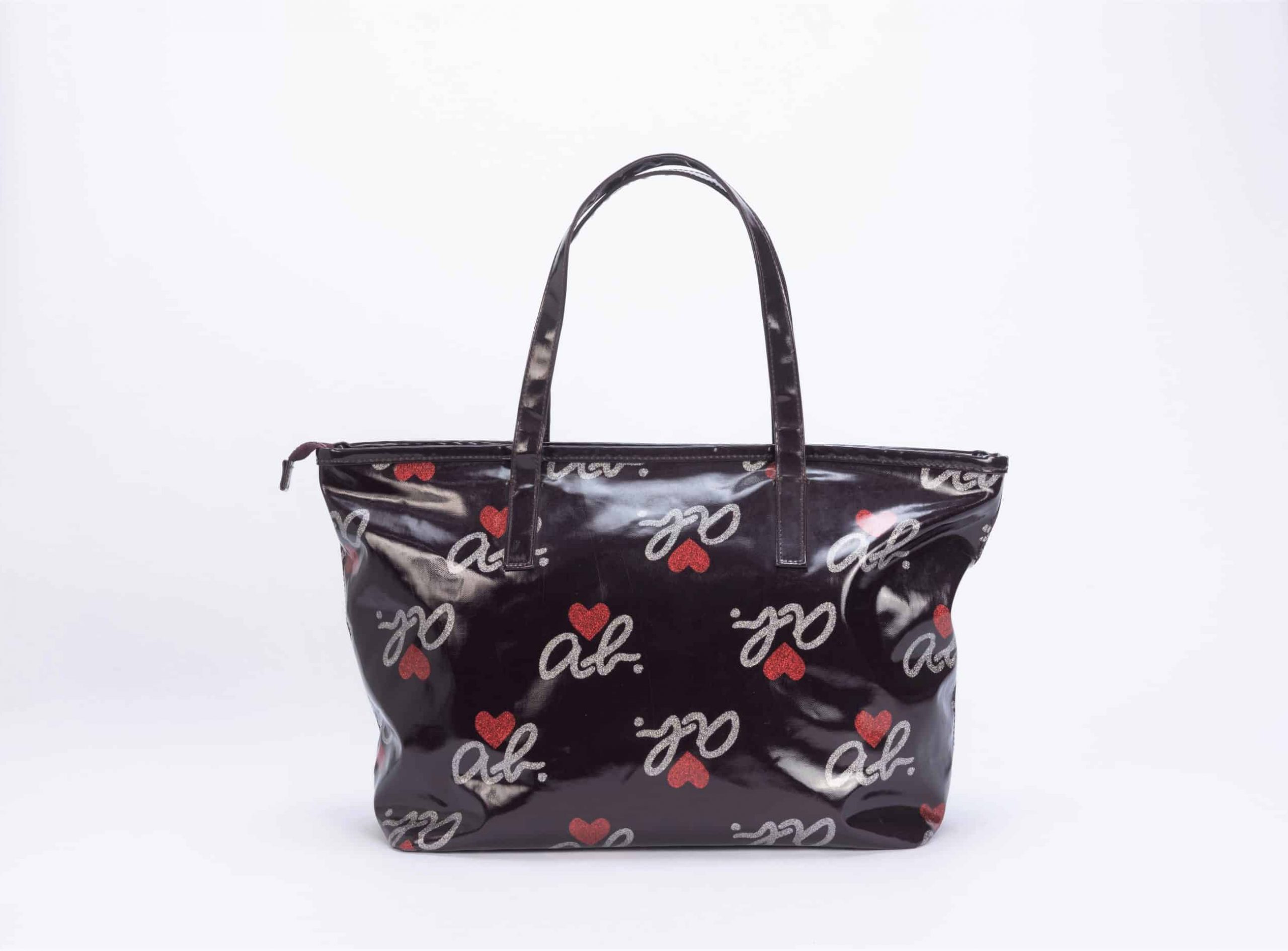Agnes B Limited Edition Heart Series Patent Tote Bag - 1