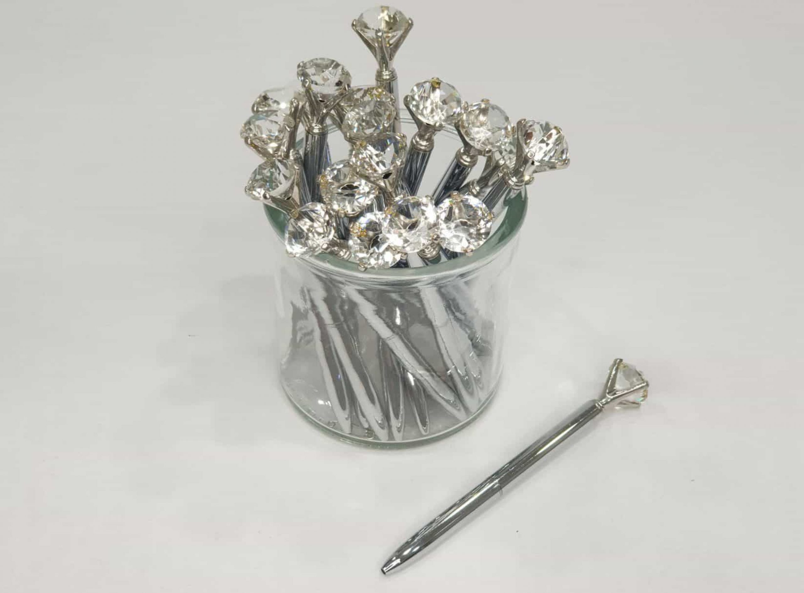 Diamond Engraved Pen in Silver