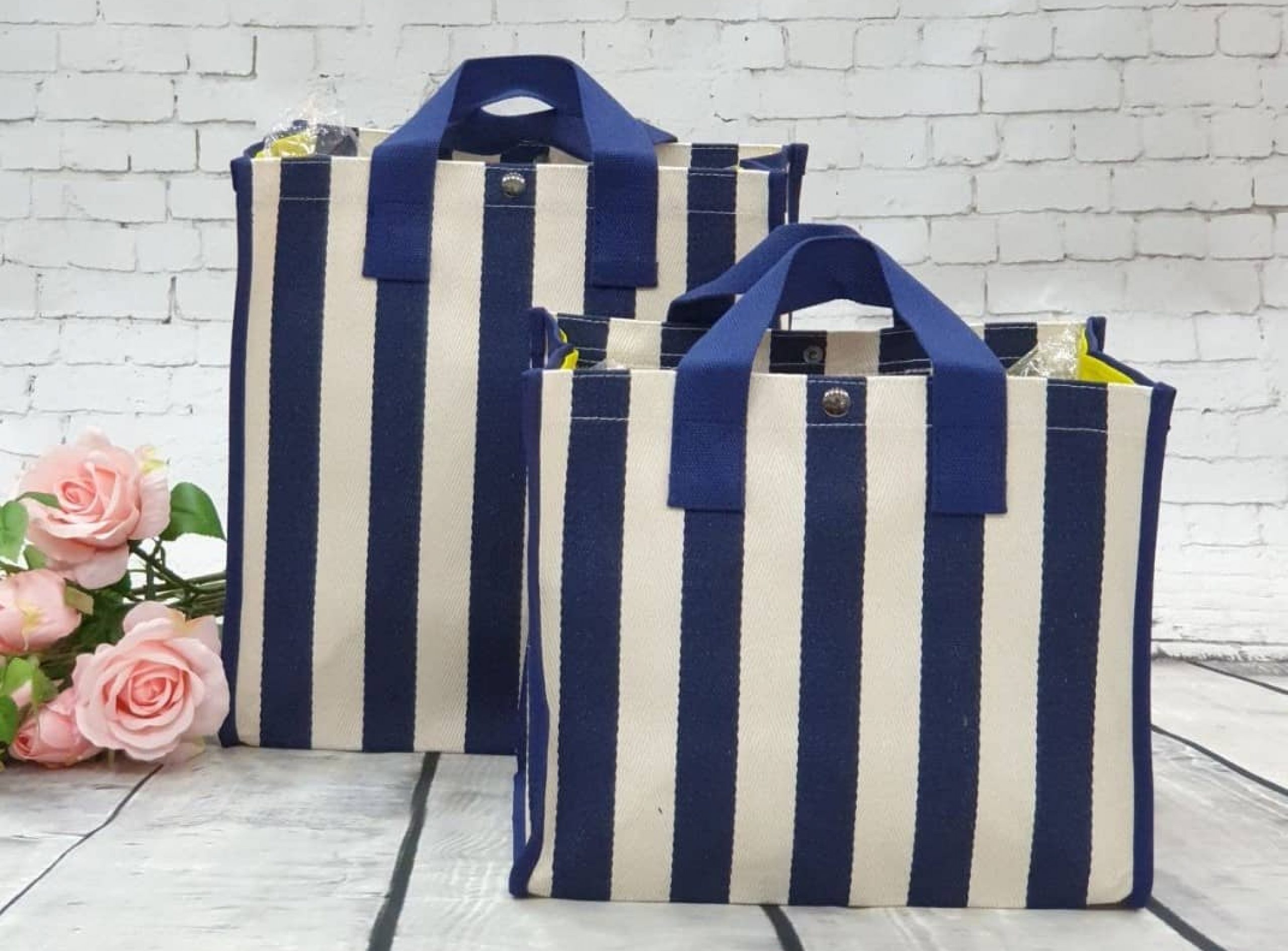 Handbag Marissan in Blue Stripe