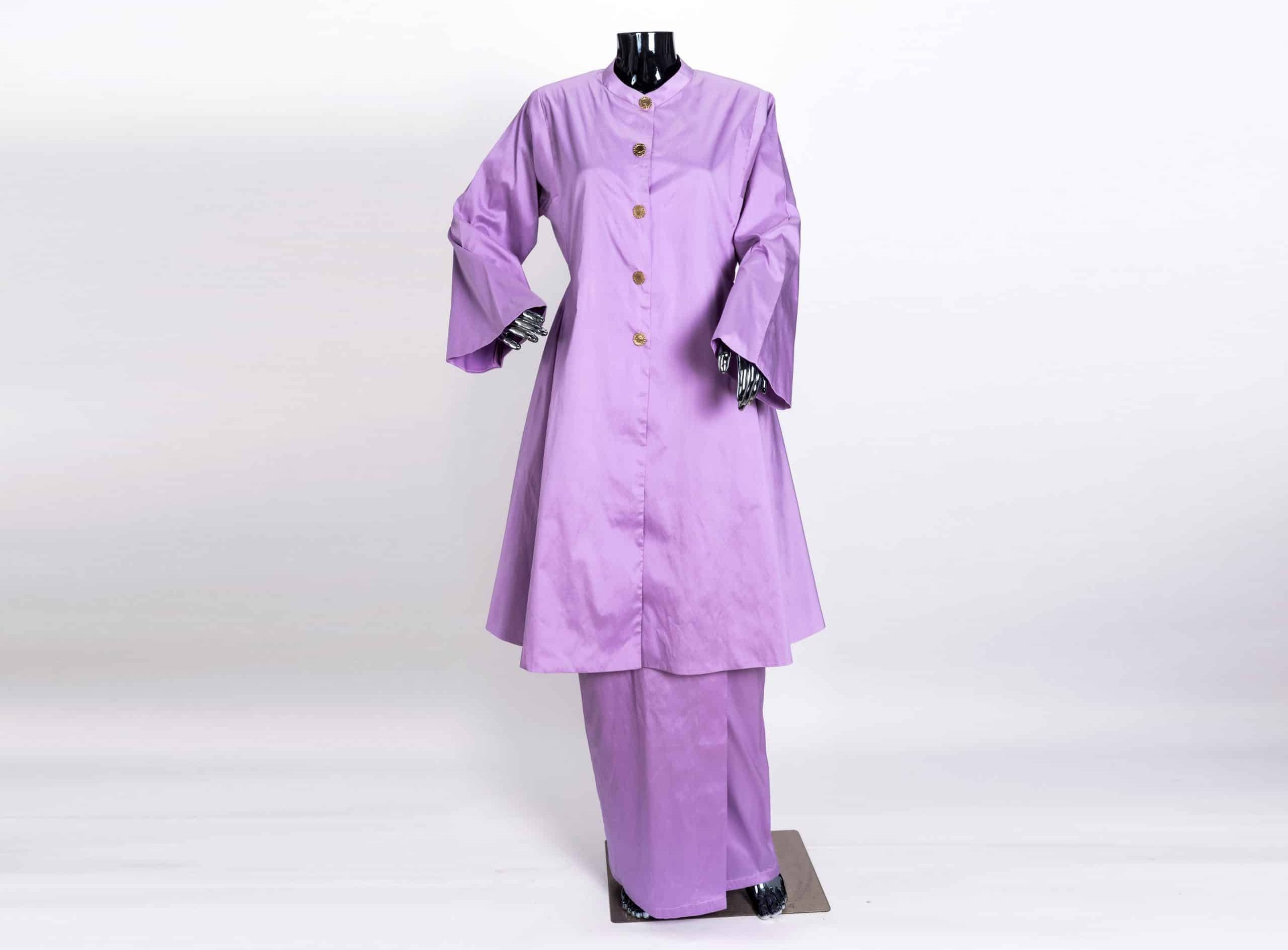 Kurung Pahang in Thai Silk in Purple